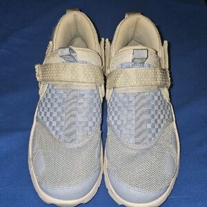 Jordan Blue Sneakers with Velcro Strap and Mesh Design